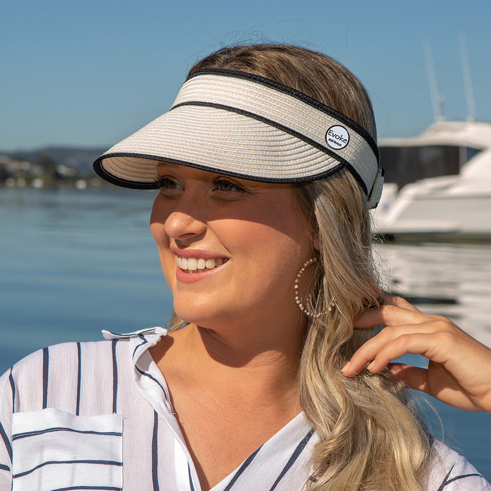 Pearl Visor - Ivory – Evoke Headwear