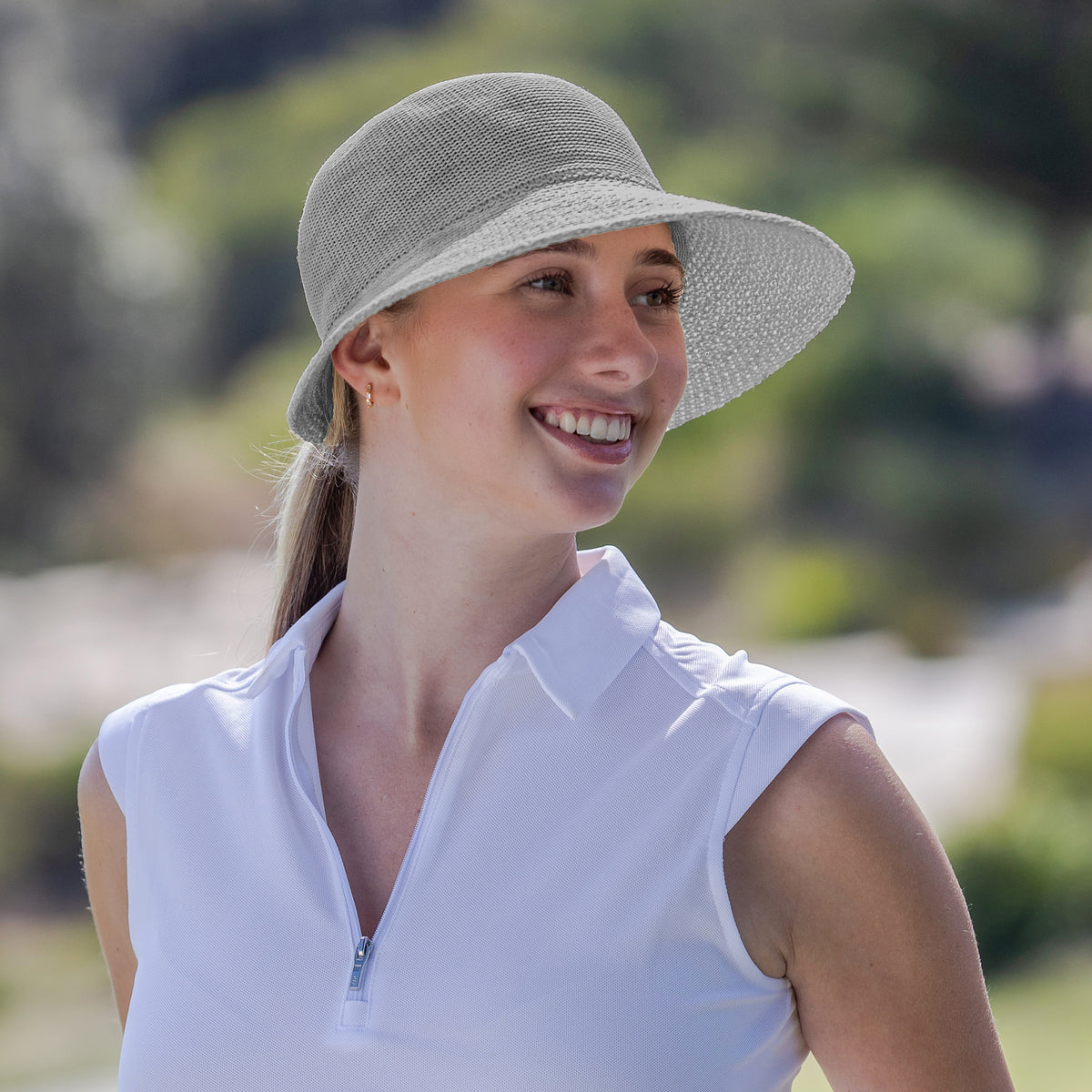 Annika Wash & Wear Cap - Light Grey – Evoke Headwear