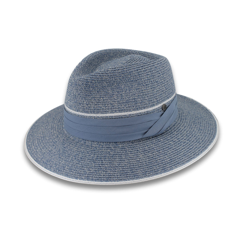 Karrie Flexibraid® Fedora - Mixed Blue