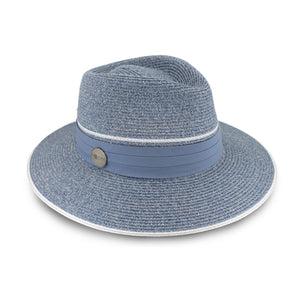 Karrie Flexibraid® Fedora - Mixed Blue
