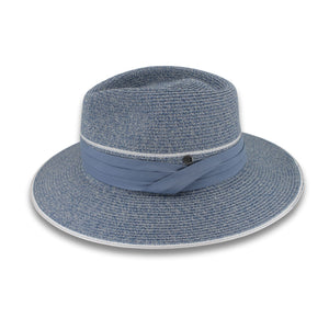 Karrie Flexibraid® Fedora - Mixed Blue