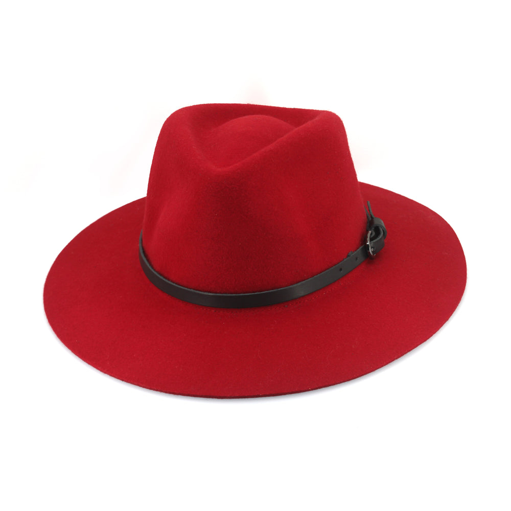 Wool Felt Red Felt Hat Mens Hudson Felt Fedora Red – Evoke Headwear