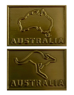 Magnetic Antique Brass/Gold Badge Australia Souvenir Evoke Headwear